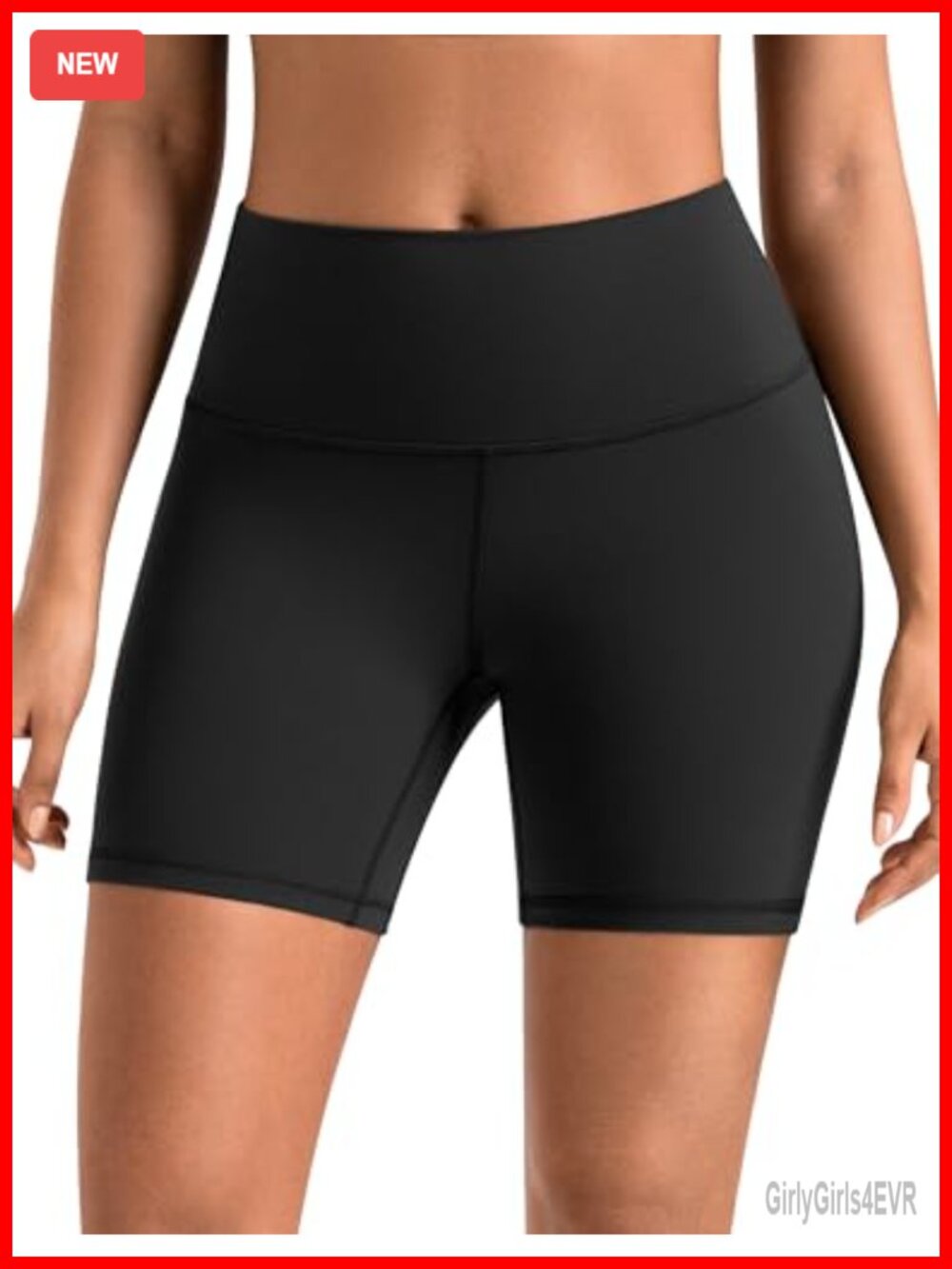 High Waisted Yoga Shorts 6" Inseam Workout Biker Shorts